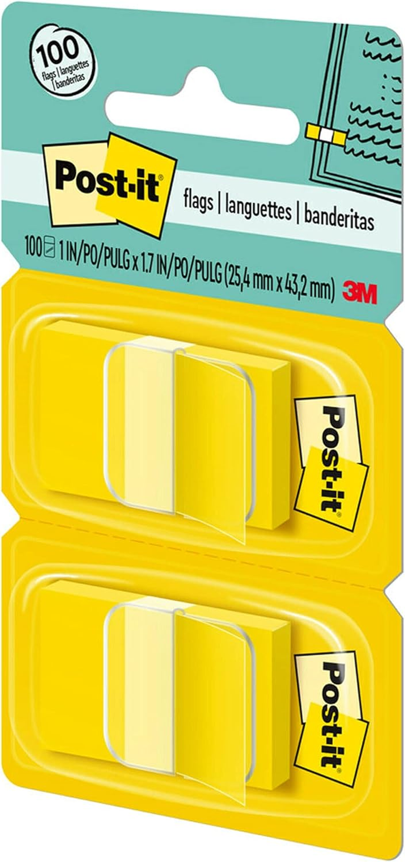 Post-It Flags Yellow 25.4Mm X 43.2Mm 680-YW2 image number 2