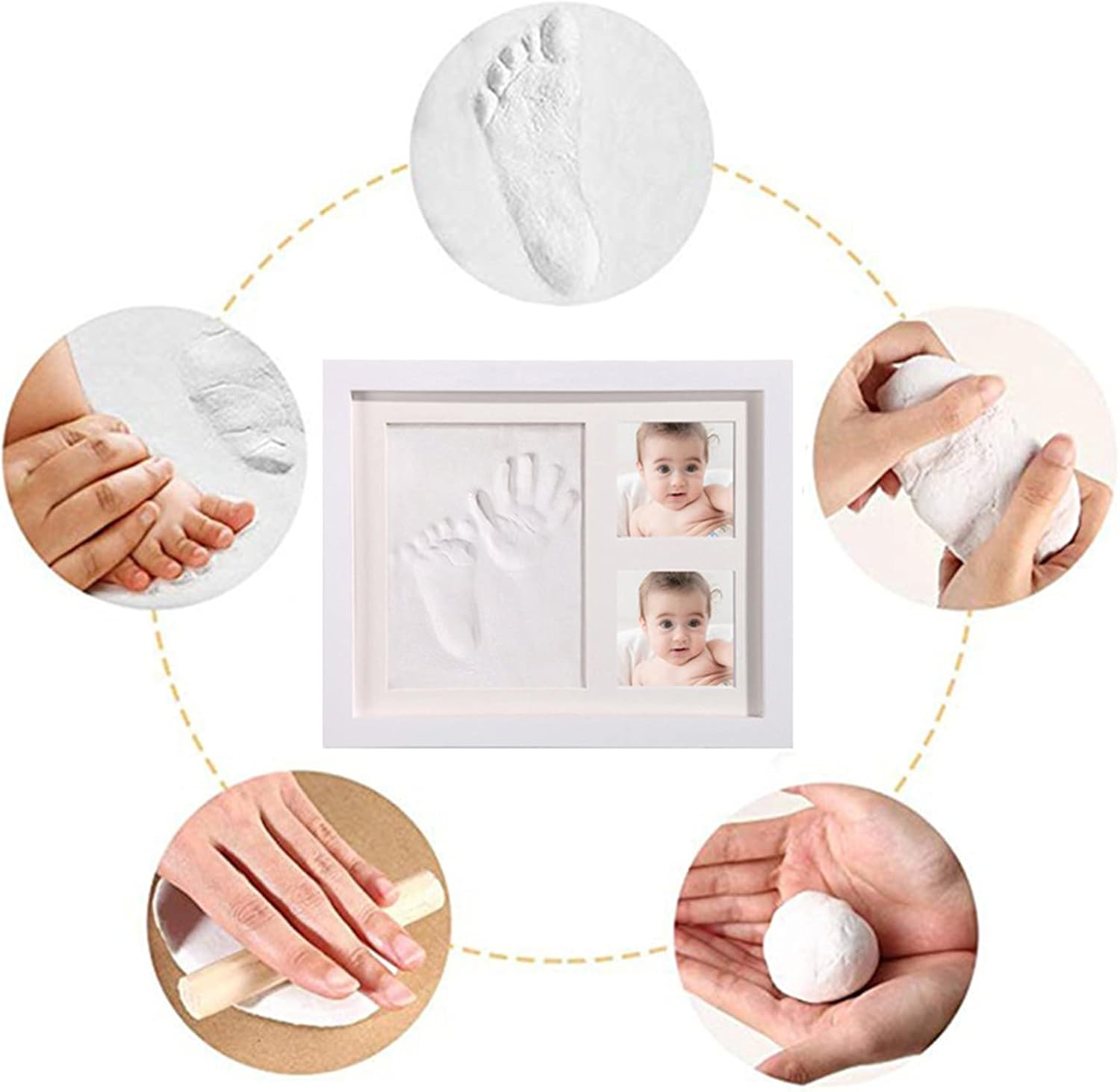 P Frame with Mud R Baby Girls Boys Hand & Otpri Nursery Decor Baby Newborn Type 3 image number 5