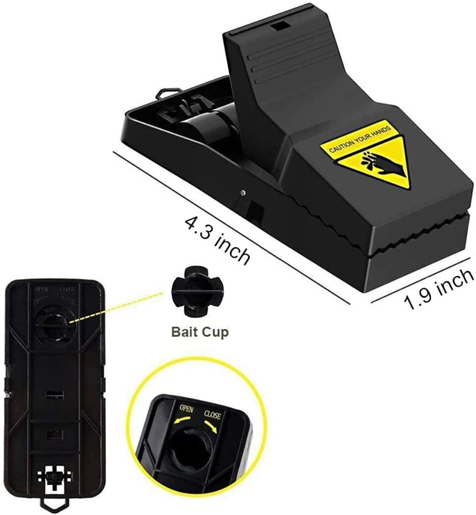 ZONADA 6 Packs Quick and Effective Closed Spring Mouse/Mice Traps Outdoor Indoor Quick Kill Reusable Snap Traps for Small Rats image number 5