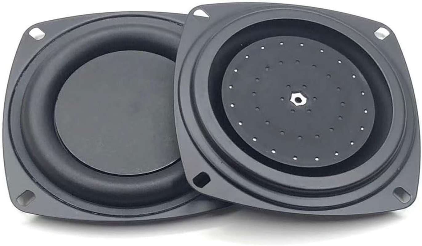 Ccecce 2 Pack 4 Inch Woofer Vibrating Membrane Iron Rubber Vibration Diaphragm Plate Replacement Passive Radiator Film for Bass Speaker Subwoofer Loudspeaker Audio DIY Repair image number 3