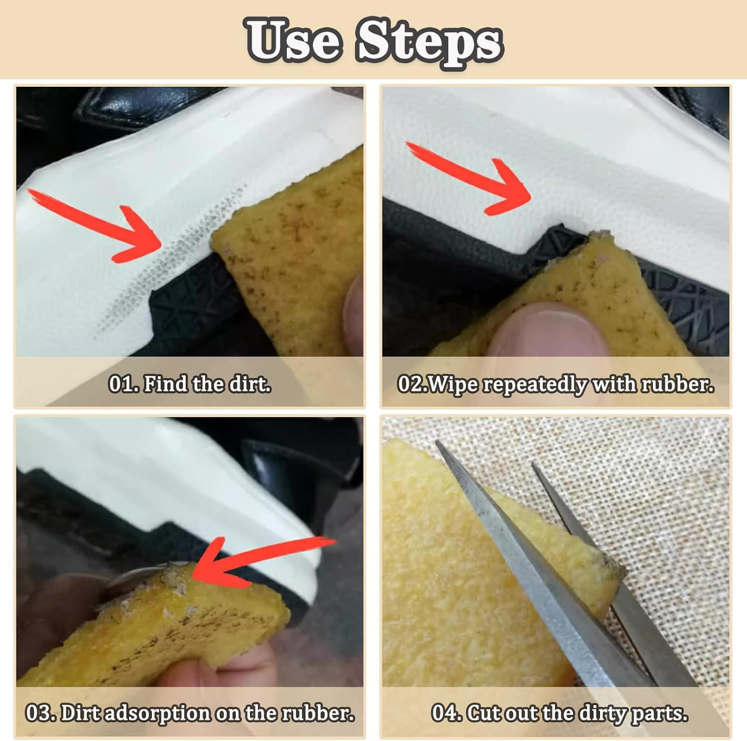 Rubber Cement Eraser, Glue and Residue Eraser Rubber Cement Cleaner for Removing Adhesive Cleaning for Residues - 6PCS image number 2