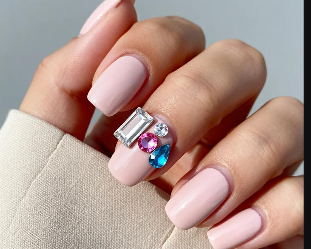 Auswalar Mix Sizes 300Pcscrystal AB Mix Colors Rhinestones DIY Non Hotfix Flatback Acrylic Nail Stones Gems for 3D Nails Art Decorations image number 2