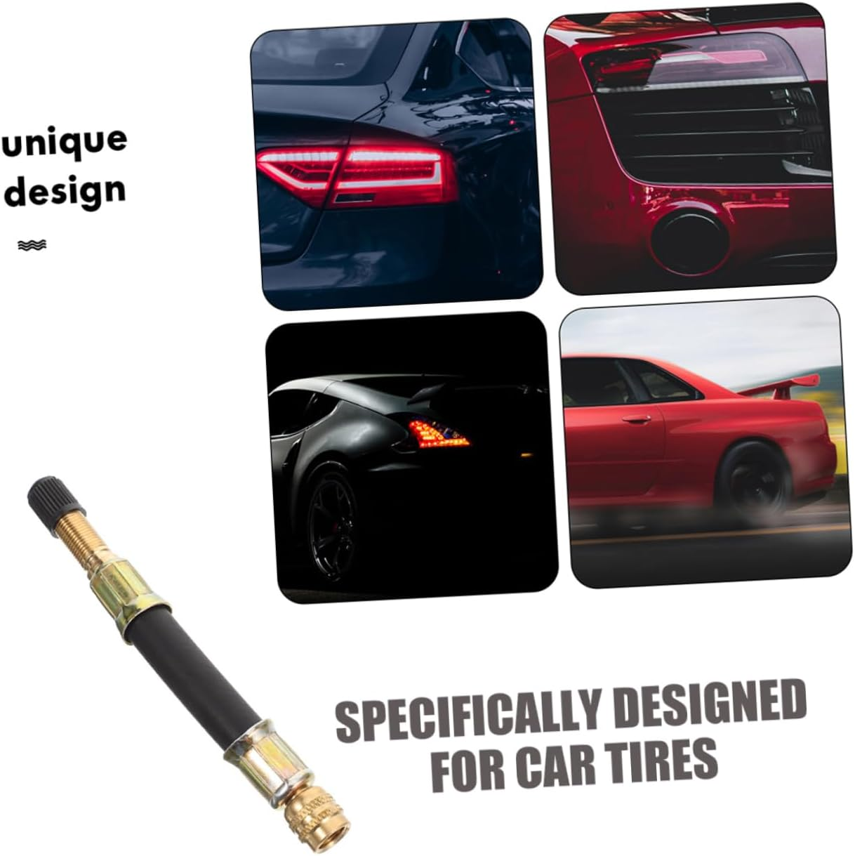 CHICAMPERA Dual Tire Valve Stem Extender Rubber Valve Extension for Efficient Car Inflation for Trailers User-Friendly Design for Automotive Tools and Equipment image number 1