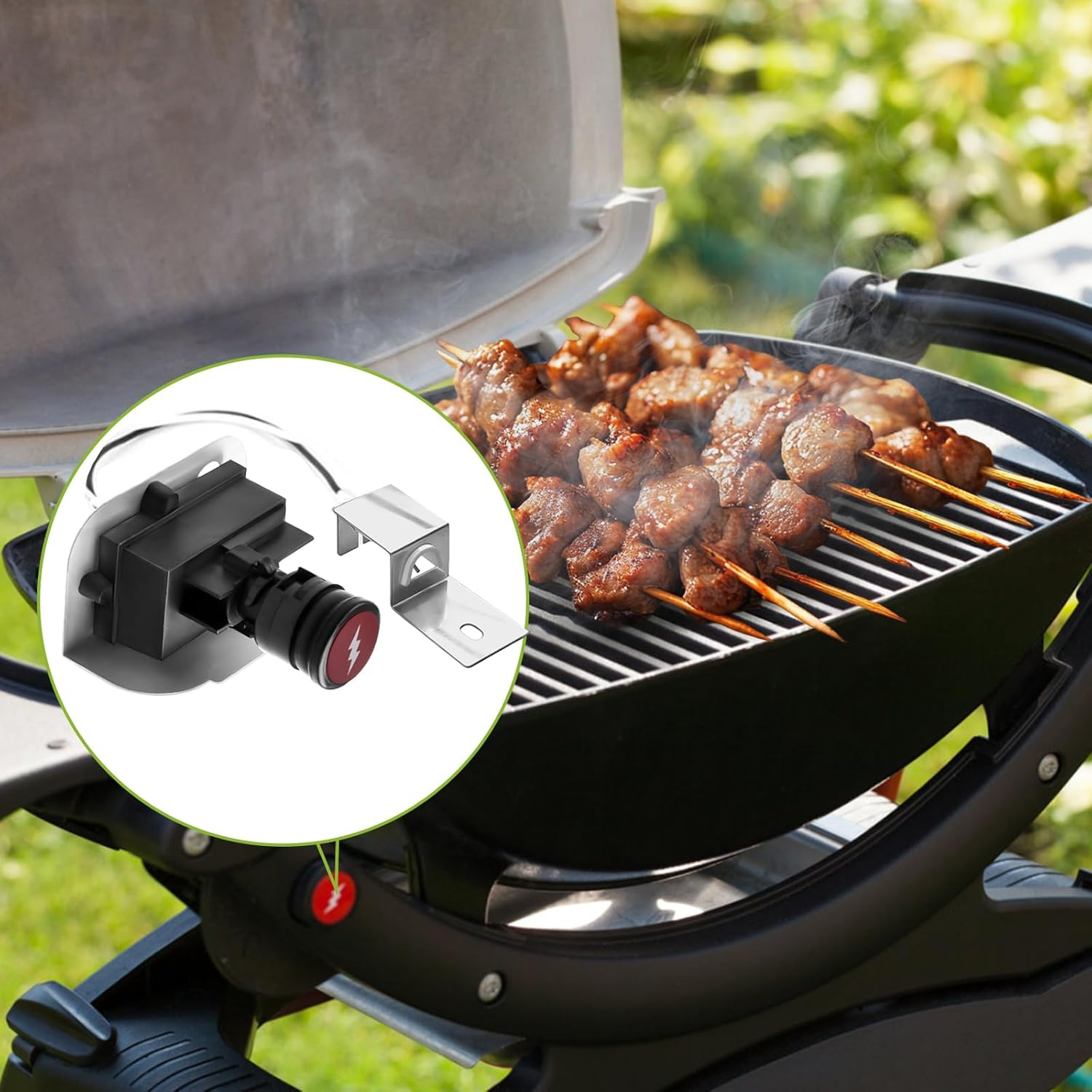 Electronic Igniter Kit for Weber Q1200 Q2200 64868, Replacement Ignition Kit with Front Burner Knobs, Grill Lighter for Weber Grill, Gas Grill Replacement Parts image number 4