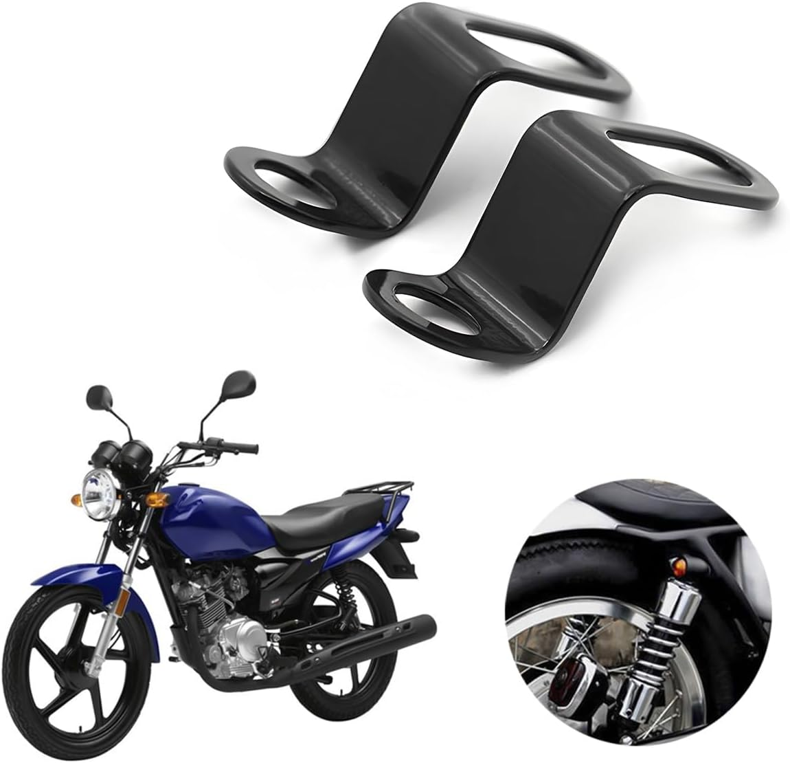 Rear Turn Signals Brackets, 2PCS Motorcycle Rear Indicator Light Relocation Holder, Universal L Shape 12Mm Hole Shock Brackets Motorbike Rear Turn Signal Lamp Mounting Holder