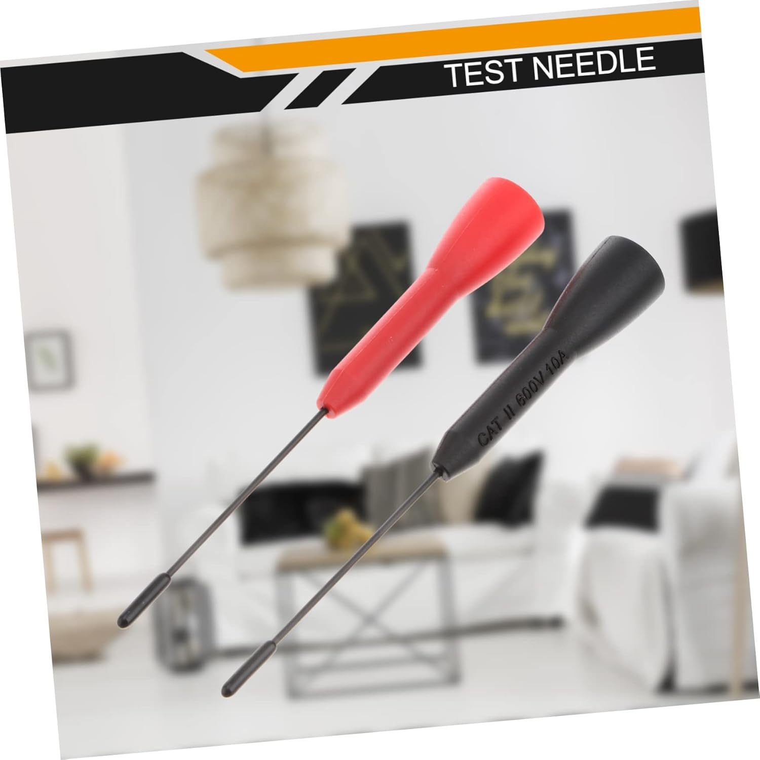 WHAMVOX Test Needle Test Lead Probe Multimeter Diagnostic Tool with 2Mm Jack Stainless Steel Pointed Tips 2Pcs for Automotive and Industrial Use image number 6