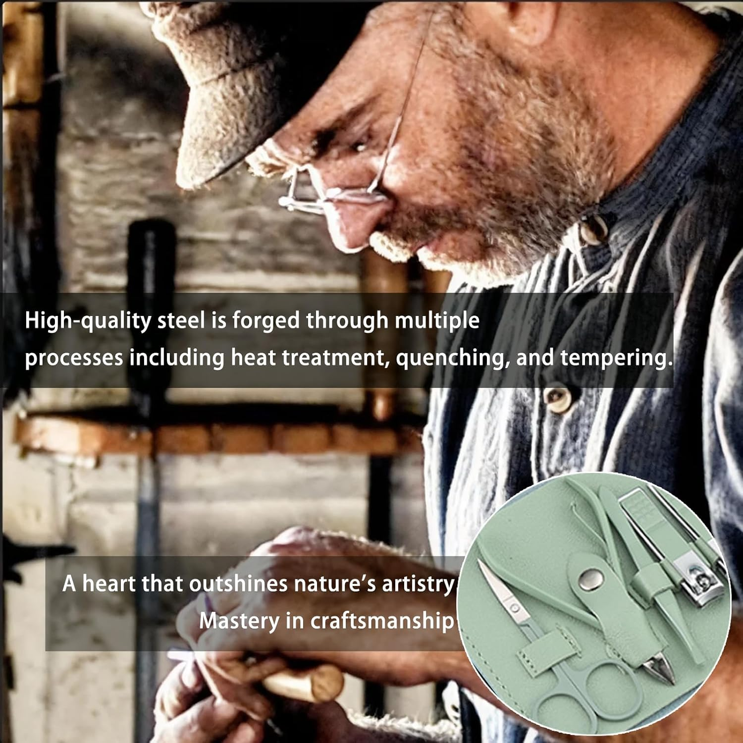 16-Pack Portable Nail Kit with Folding Case, Complete Manicure Set & Nail Clipper Set for Home and Travel image number 2