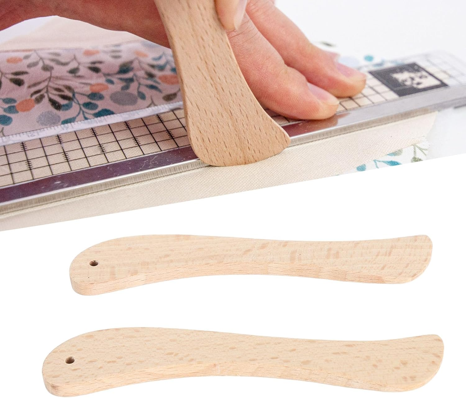 2Pcs Hera Marker Tool for Traditional Sewing Patterning, Sewing and Craft Projects, Hera Marker Pen with 1.5Mm Fine Tip, Japanese Wooden Quilting Beech Wood Bone, Comfortable Grip image number 2