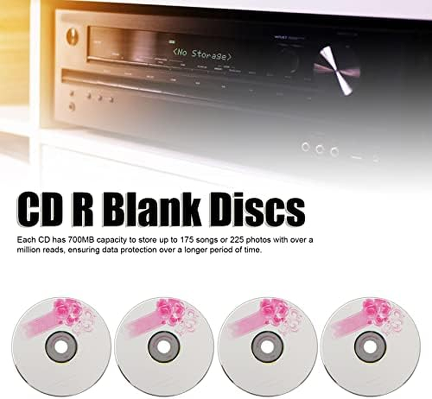 CD-R Blank Discs, 52X 700MB Recordable Disc Blank Cds for Storing Digital Images Music Data (10PCS) image number 1