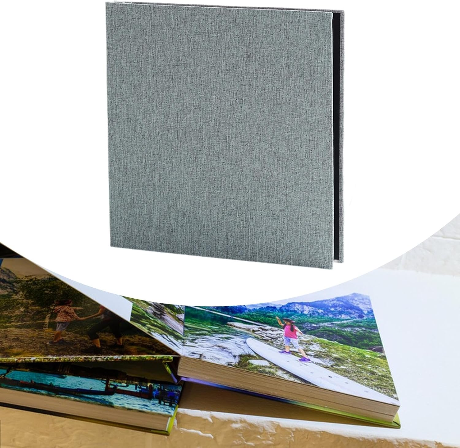 Memory Book for Photos and Scrapbooking for Events and Celebrations, Gray image number 2