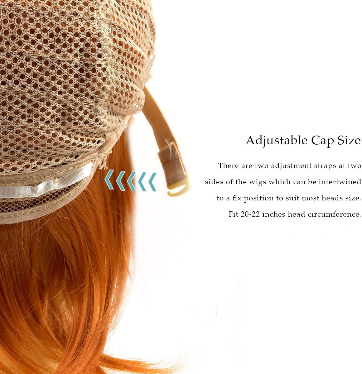 Modernfairy Anime Halloween Wig Dark Orange for Cosplay Party, Synthetic Layered Short Hair Wigs with Bangs, Pastel Wigs for Women Men - Blue image number 7