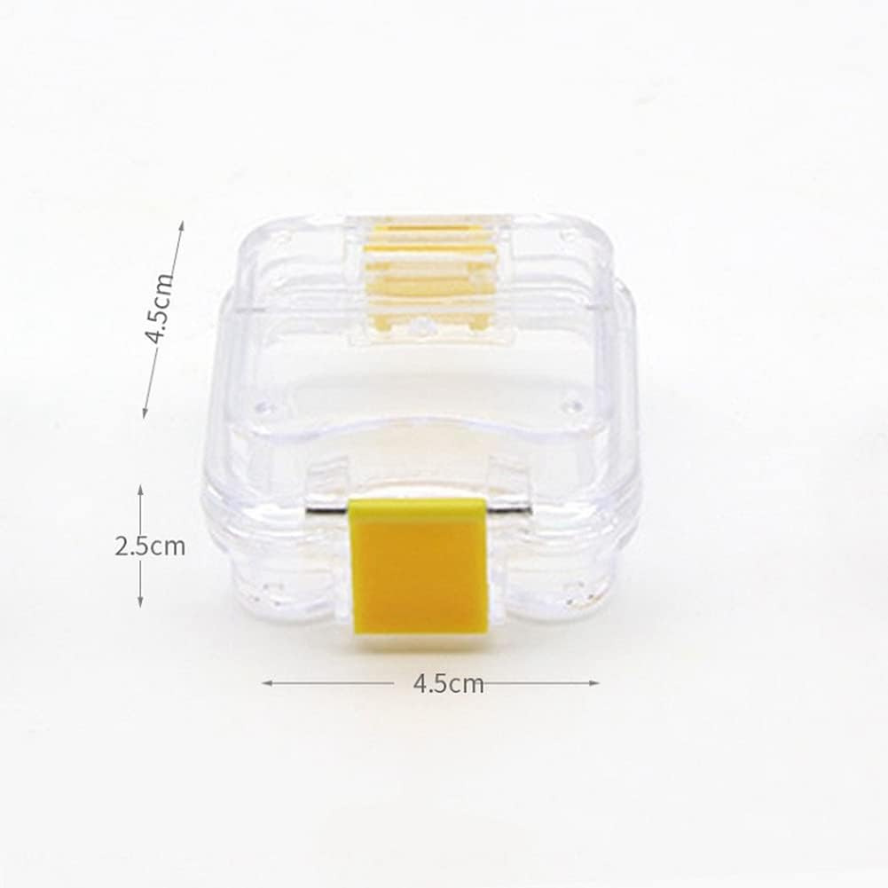 Anlayliay 10Pcs Plastic Denture Tooth Box with Film Denture Storage Box Dental Implant Membrane Tooth Box