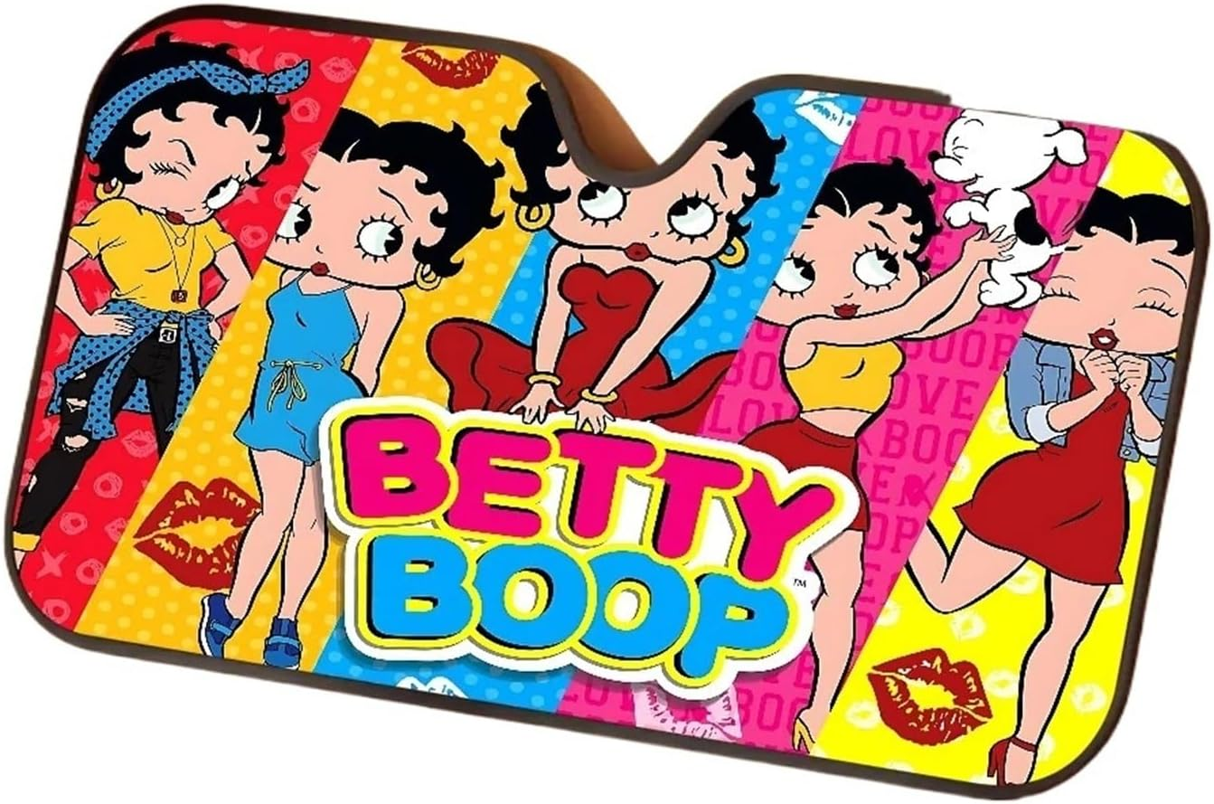 B-Betty-Cute-Girl Anime Car Windshield Sunshade Cover Foldable Automotive Sun Shade Visor Window Reflector Cars Keep Car Cool(Z6)