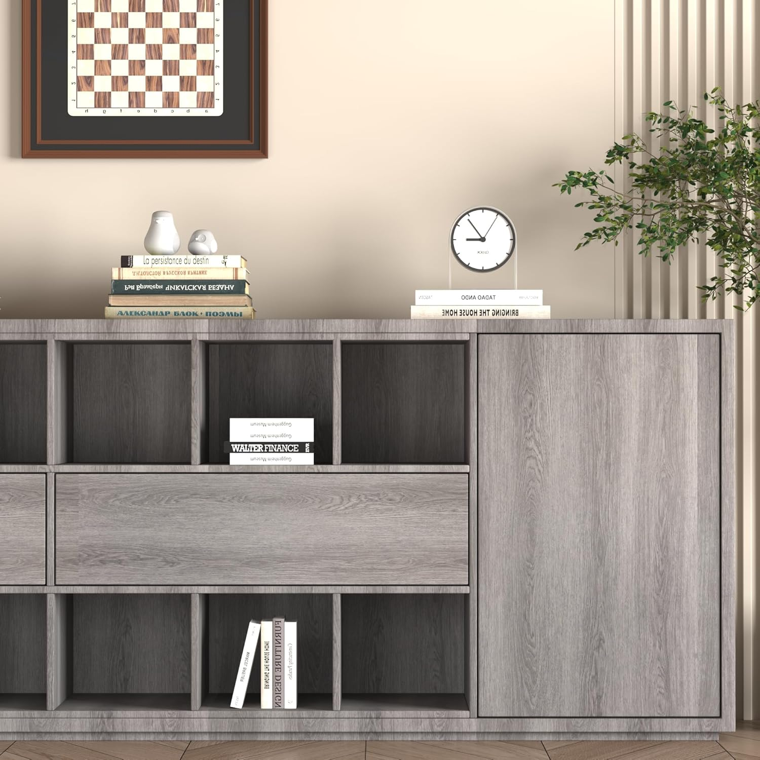 40Cmx3M Grey Wood Peel and Stick Wallpaper Self Adhesive Gray with Brown 3D Textured Contact Paper Light Wood Grain Thick Wear-Resistant Waterproof Cabinet Vinyl Wrap Matte Wall Mural Countertop Decor image number 2