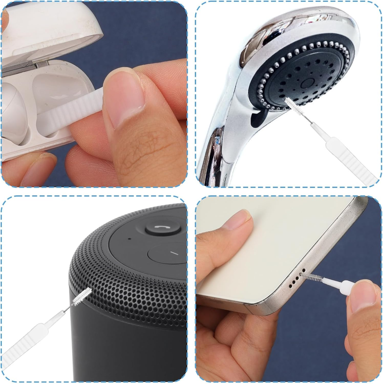 Shower Head Cleaning Kit, 2-In-1 Nozzle Cleaner Tool with Multi-Size Brushes & Stainless Steel Picks for Bathroom Faucet Sink 3D Printer Accessories image number 5