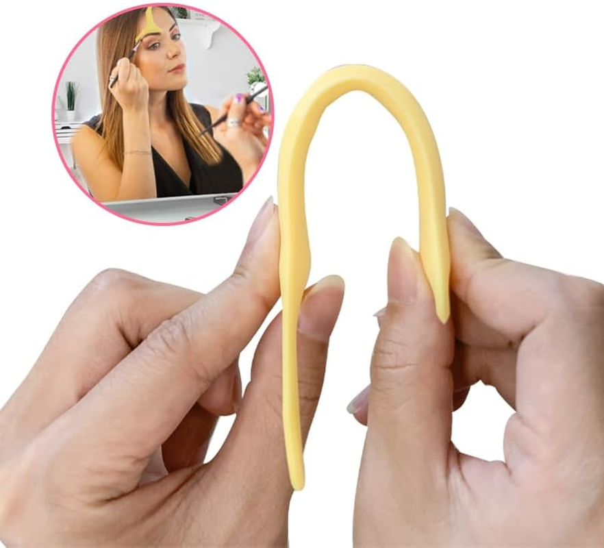 Silicone Eyebrow Shaping Tool Eyeliner Stencil Makeup Eyelash Tool Soft and Smooth Versatile for Beginners and Professional Makeup Artists&hellip; (Purple) image number 6