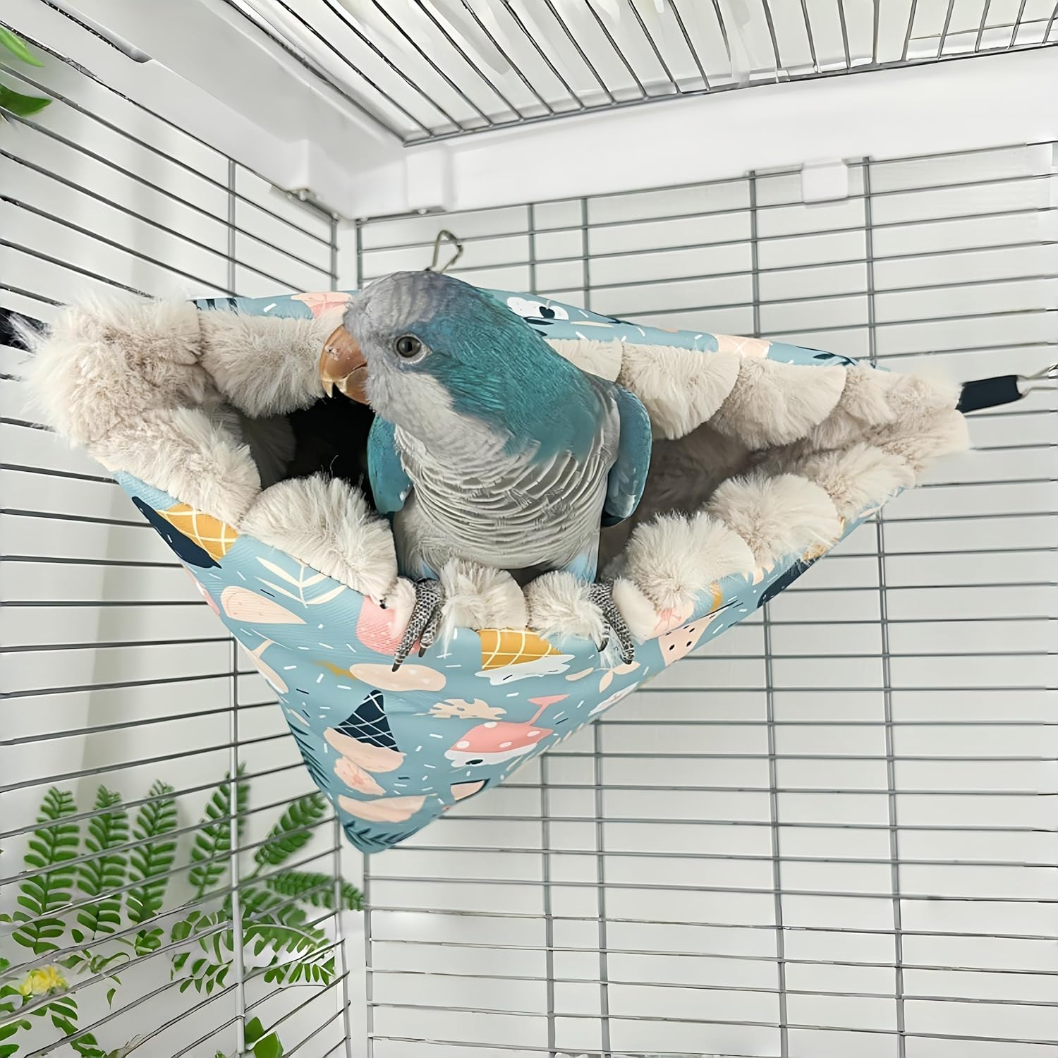 Guangyu Bird Nest for Cages, Plush Hanging Bed as Warm Bird Tent for Sleeping & Playing, Waterproof Winter Sleeping Nest for Parrots, Budgies, Cockatiels and Canaries