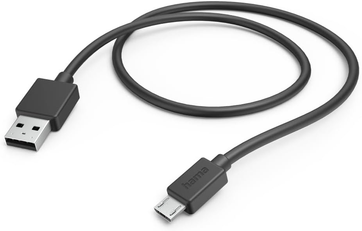 Hama Charging Cable USB a to Micro USB, 1.5 M (Quick Charge, Mobile Phone Charging Cable, Data Cable, USB Cable, Mobile Phone Cable, Charging Cable USB Type A, Micro USB, Maximum Compatible) White