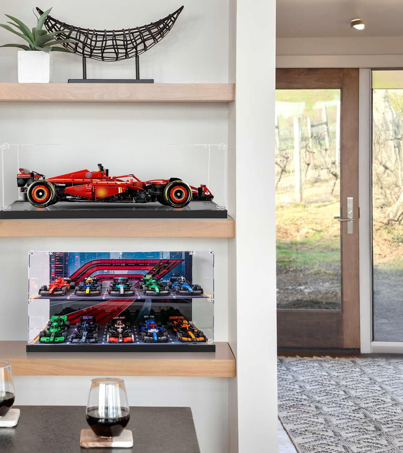 Acrylic Display Case for  Speed Champions F1 Car 10-In-1 Building Set,Dust-Proof Display Box for  77242,77251,77243,77244,77246 77245 77249 Etc, Size: 51X24X26Cm(Not Included the Model) image number 6