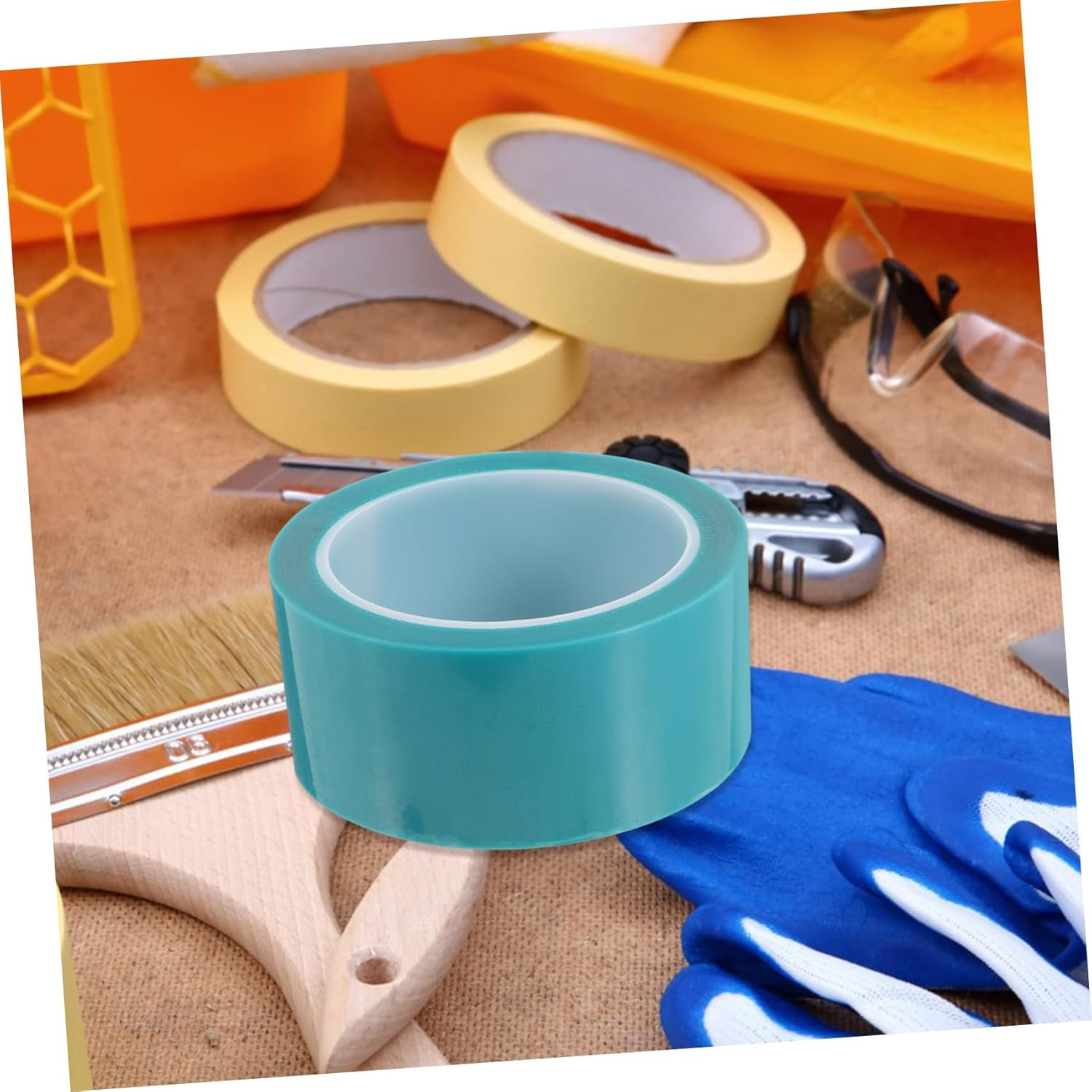 Hohopeti 5Rolls Auto Masking Tape Assorted for Low Tack High Temperature Resistant for Cars and Vehicles image number 3