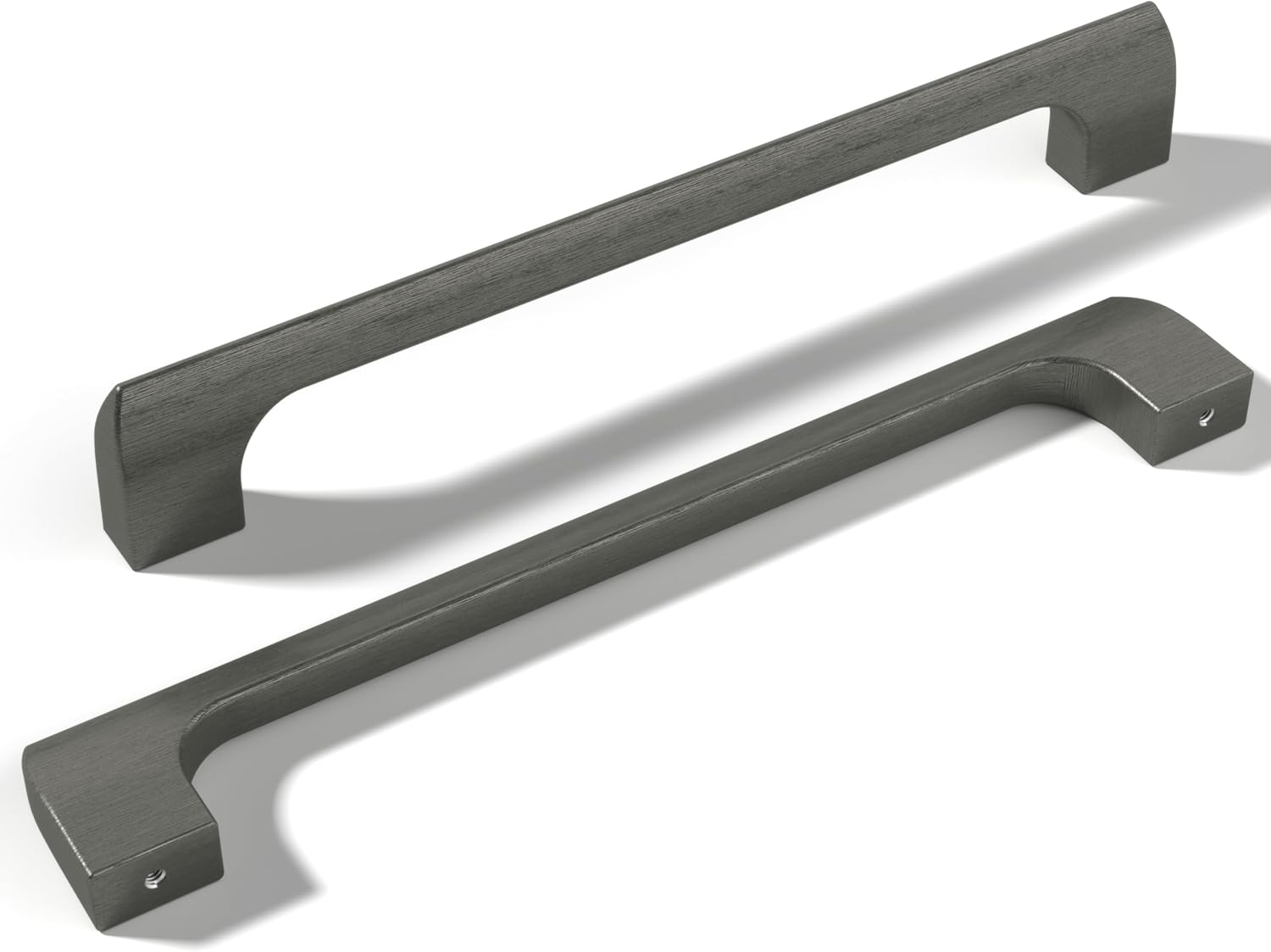 Monti Hardware | 1 Pack Gun Metal 6.3 Inch Hole Center | Cabinet Handles Bathroom Home Decor Drawer Pulls | Stainless Metal Kitchen Cabinet Handles | Etna Collection image number 6