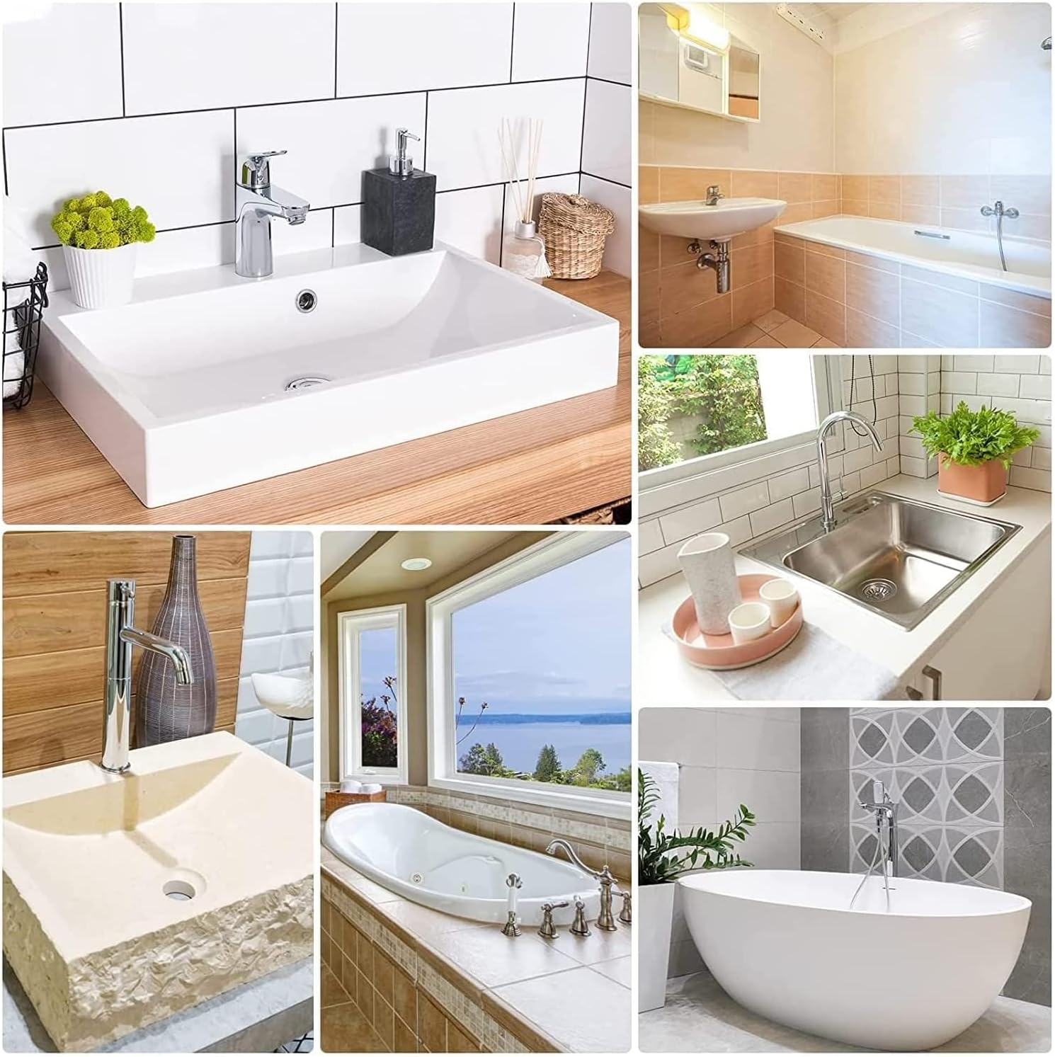 JZS Kitchen Sink Strainer and Stopper Combo Replacement, Fits Standard Drain, Kitchen Drain, Bathroom Drain, Stainless Steel Basket with Rubber Stopper Bottom,3 Pack image number 5