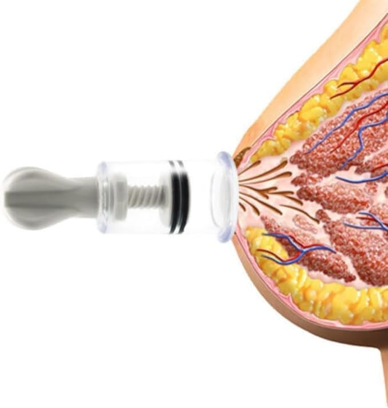 Nipple Suckers and Nipple Clamps Clips Stainless Steel Non Piercing Nipple Rings Decorative Clip for Women Adjustable Pressure Breast Clamps for Adult Pleasure Toys (Red)