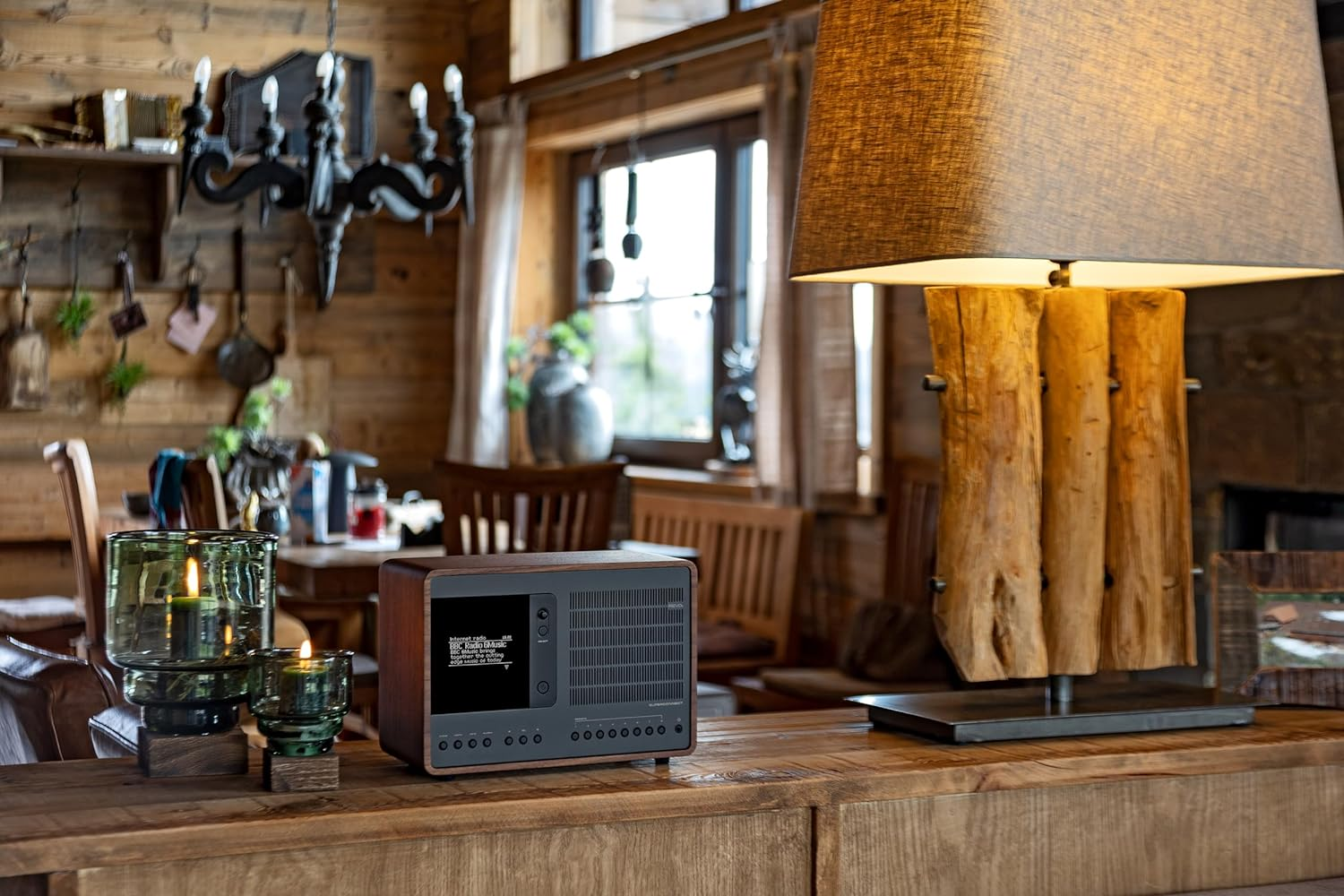 Revo Superconnect - Deluxe Multi-Format Table Radio with DAB/DAB+/FM, Internet Radio, Spotify Connect, DNLA Wireless Streaming, Bluetooth with Aptx & Ios/Android App Control - Walnut/Black image number 4