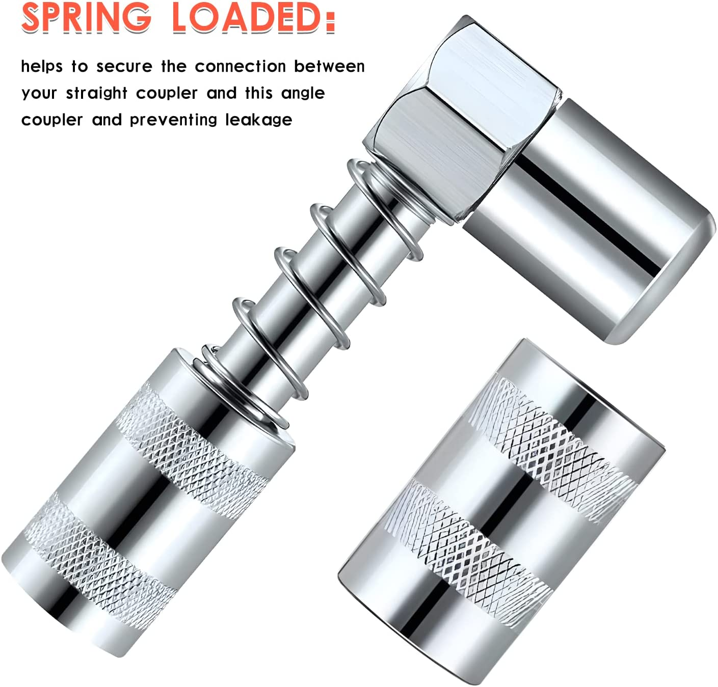 Grease Nozzle Grease,90 Degree Grease Gun Coupler with Sleeve 3 Grease Tool Grease Gun Accessory image number 2