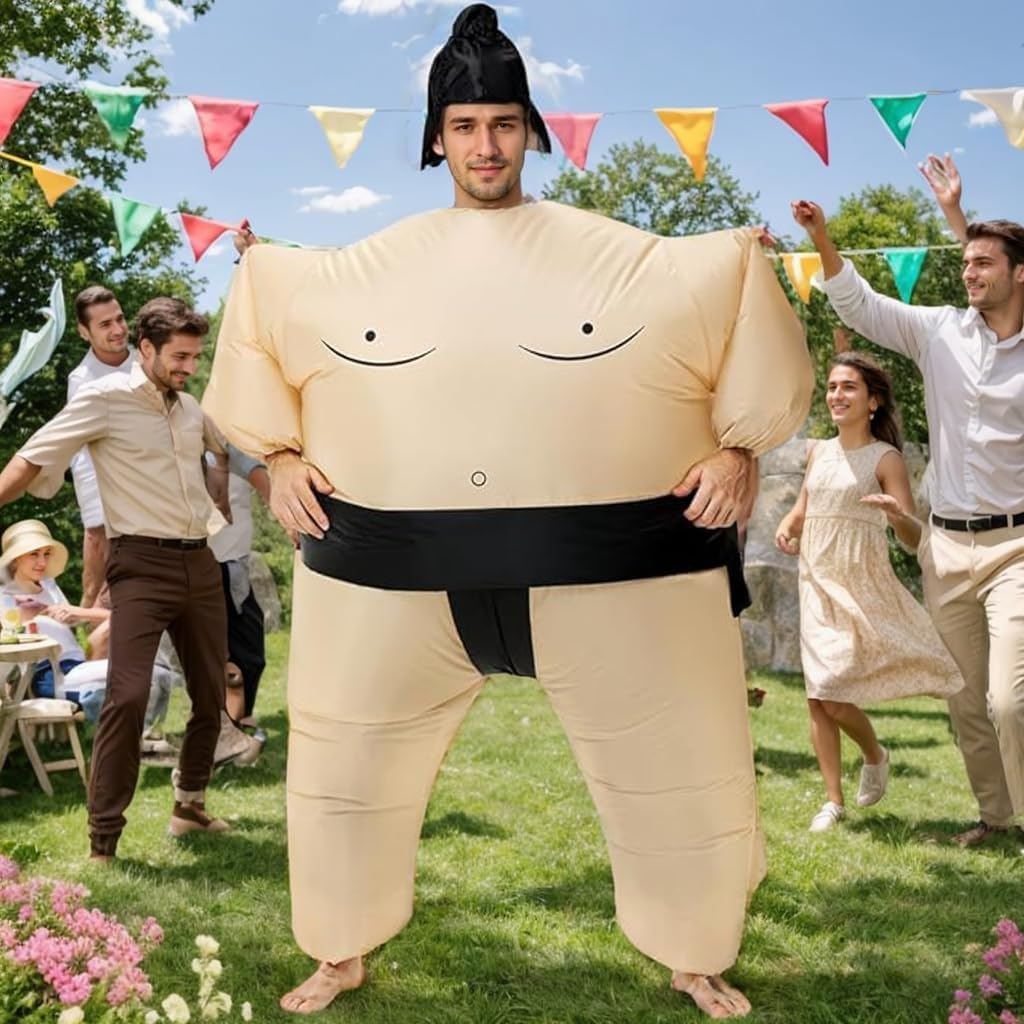 Inflatable Sumo Wrestling Suits, Wrestler Inflatable Costume, Blow up Sumo Costume, Halloween Costumes, Inflatable Funny Costume Adult