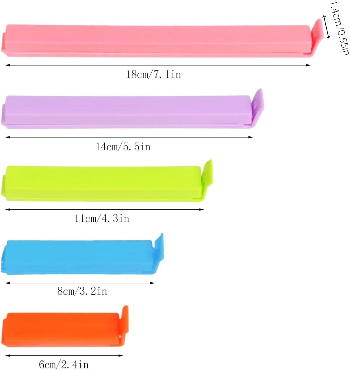 Taicols 30 Pcs Bag Sealing Clips, Sealing Clips for Food Sealing Clip Set for Snack Bags Food Preservation Clips Small Plastic Bags Food Sealing Clips Plastic Sealer Clips Plastic Food Clips Bag Clips image number 4