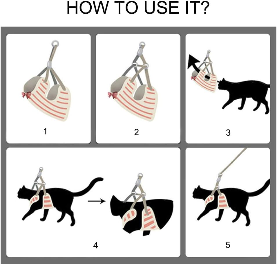 Small Dog Harness and Leash Set, Pet Cat Vest Harness with Bowknot Mesh Padded for Small Puppy Dogs Chihuahua Yorkies Pug image number 5