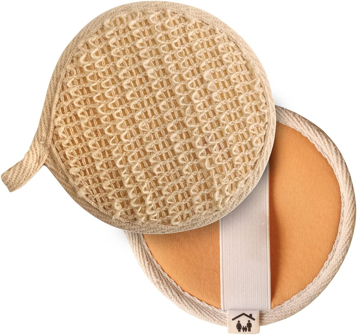 Global Household Pack of 2 Loofah Scrub | Made of Vegetable-Fibre | Gentle on the Skin. | Exfoliates Gently While Showering | Easy to Clean | for Men and Women |Made in India image number 1