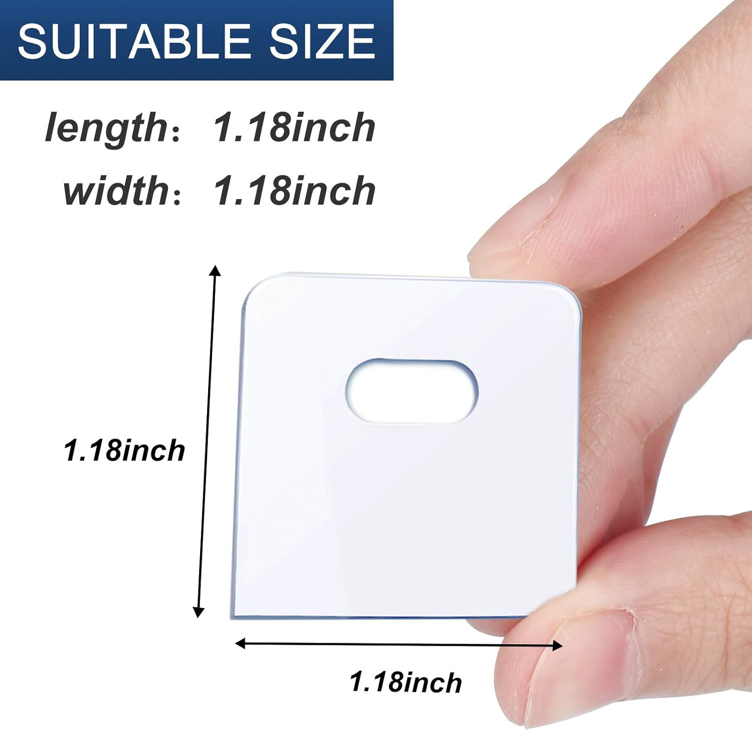 SOGEWO (16 Set/32 Pieces) Clear Vertical Blind Repair Tabs, Vertical Blinds Tabs/Blind Fixers for Vertical Blinds Replacement Slats & Parts image number 5