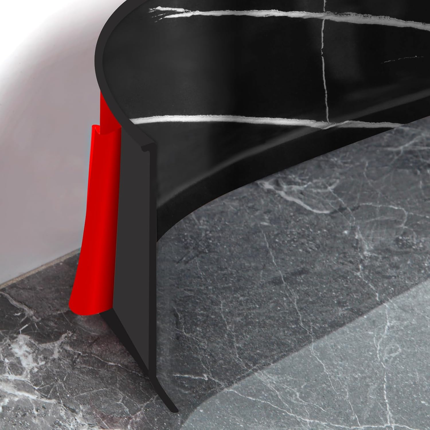 Flexible Baseboard Molding Trim 4 Inch Self-Adhesive Vinyl Wall Base Peel and Stick Cove Base Rubber Wall Baseboard Moulding Trim (20Ft, White)