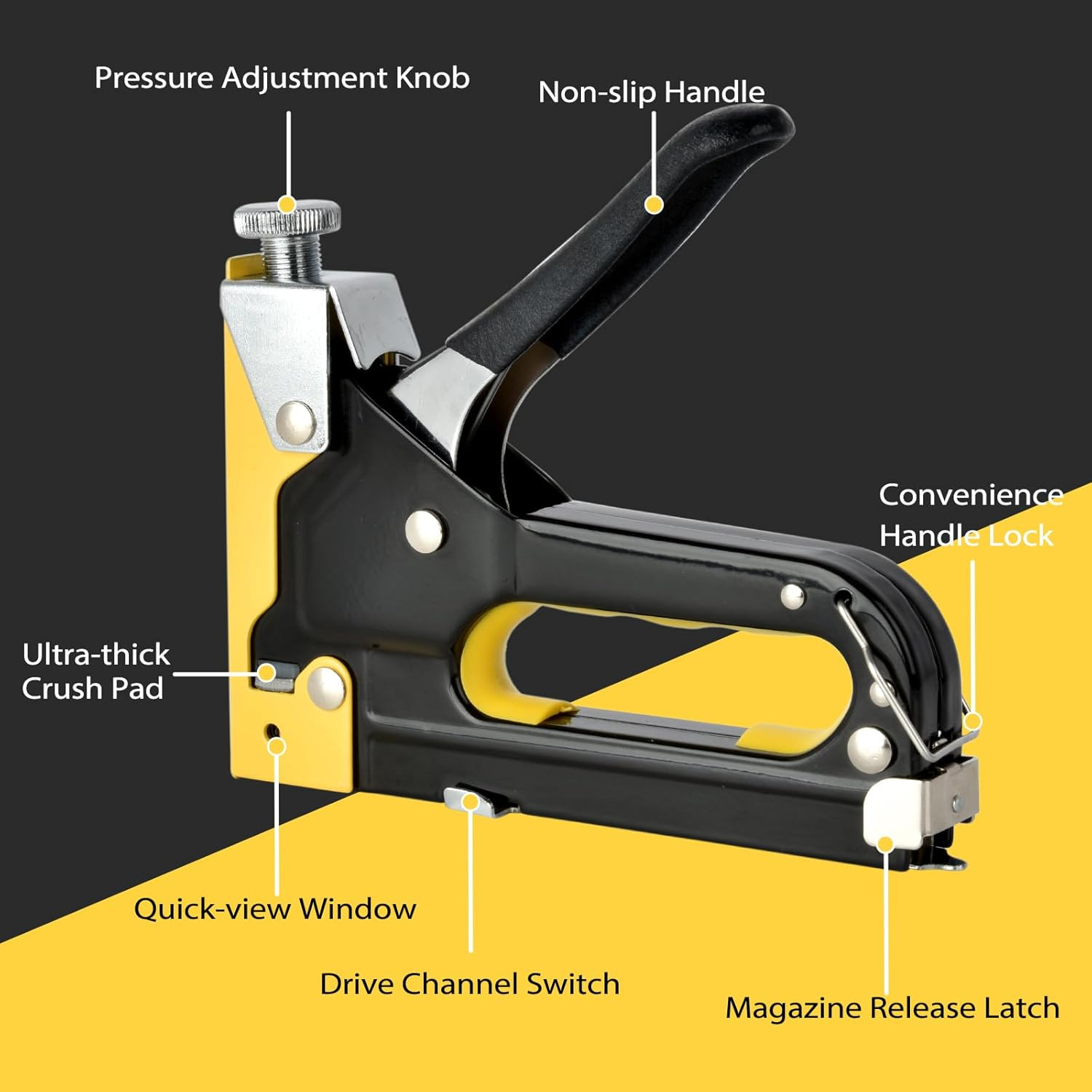 Staple Gun,3 in 1 Heavy Duty with Staple Remover and 3000 Staples,Stapler Gun Heavy Duty, Upholstery Staple Gun for Furniture, Wood, Carpet, Carpentry, DIY, Fixing Material, Windows image number 4