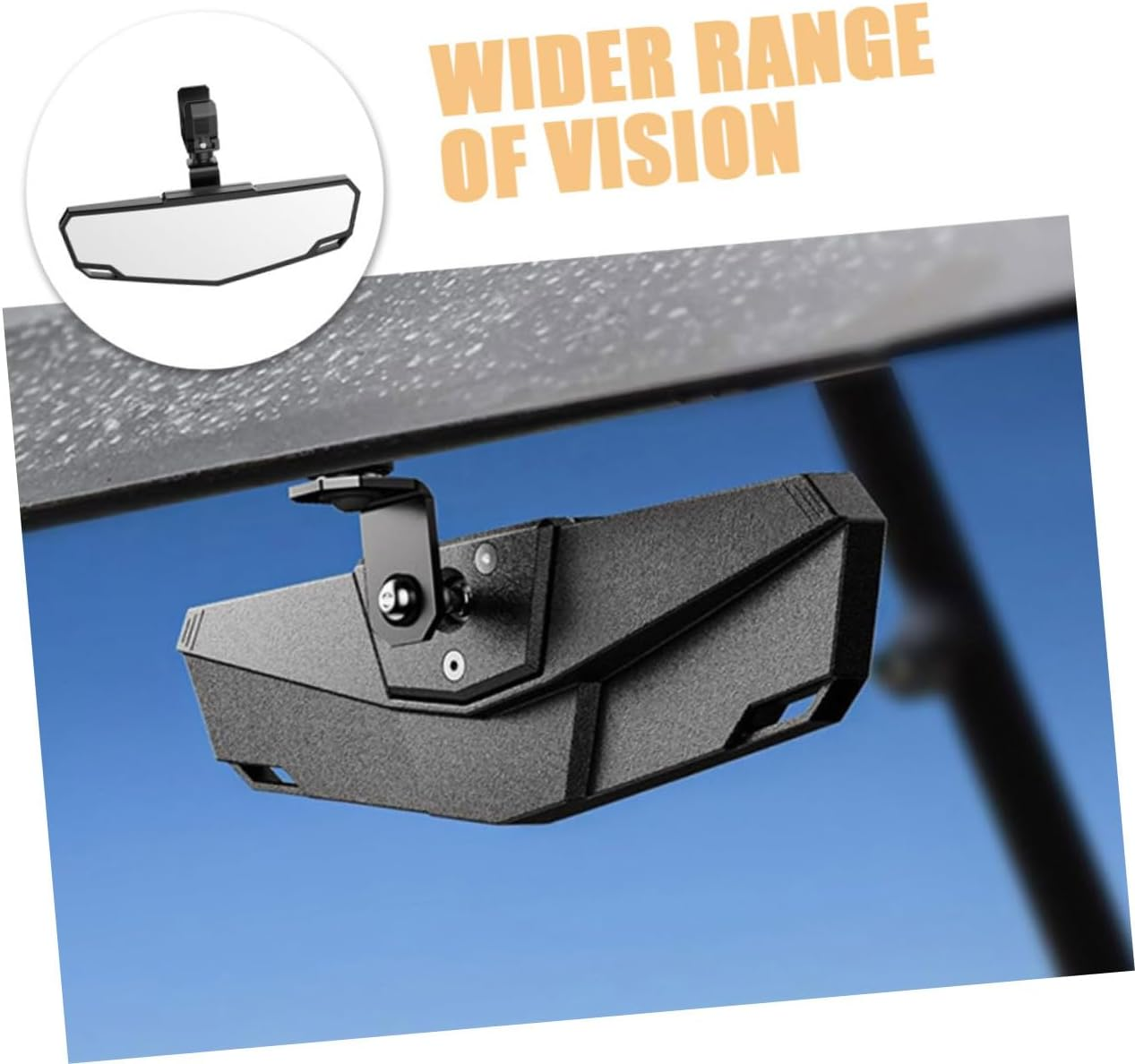 Cabilock Atv Rear View Mirror with Abs Clamp Blind Spot Auxiliary Mirror for Utv and All- Vehicles Compatible image number 6