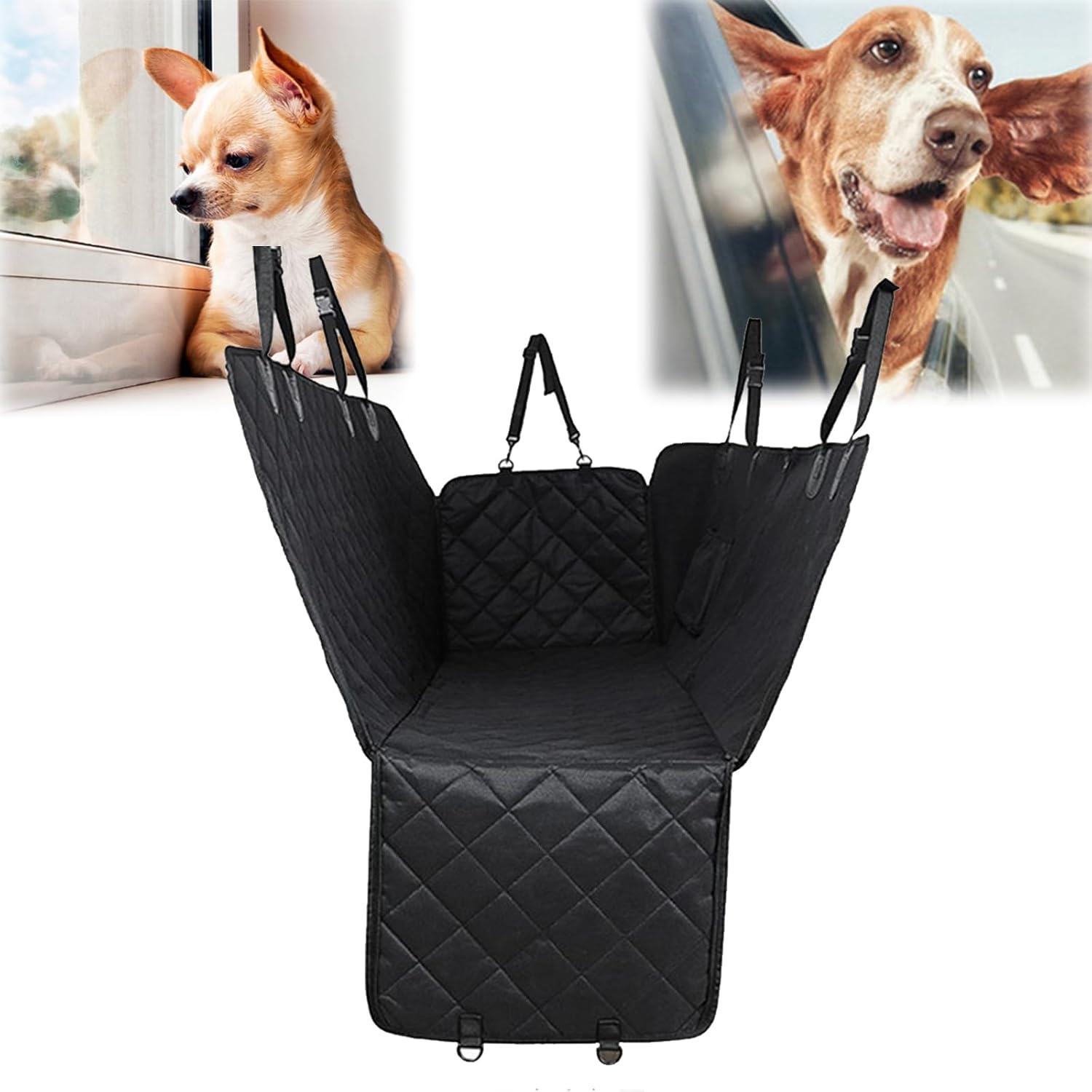 Pet Cruiser Hard Bottom Car Seat, Pet Cruiser Hard Bottom Car Seat Extender, Back Seat Pet Cover, Waterproof Dog Car Seat Cover Hard Bottom Detachable for Family Pet (#1) image number 4