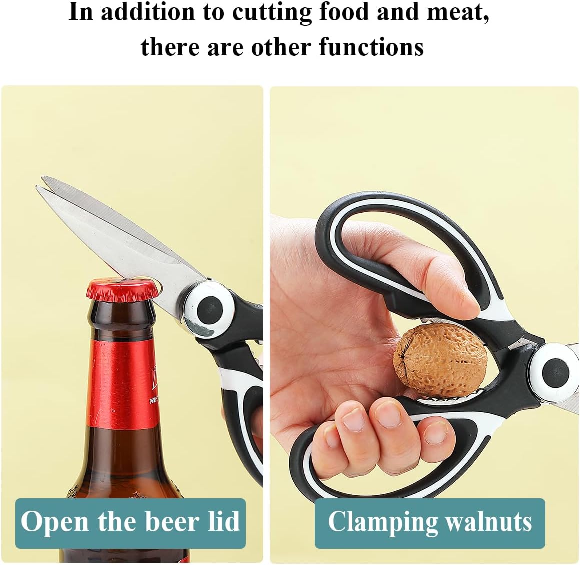 Berglander Kitchen Shears, Premium Heavy Duty Sharp Kitchen Scissors All Purpose for Chicken/Steak/Fish/Meat/Vegetables/Herbs/Bbq image number 3