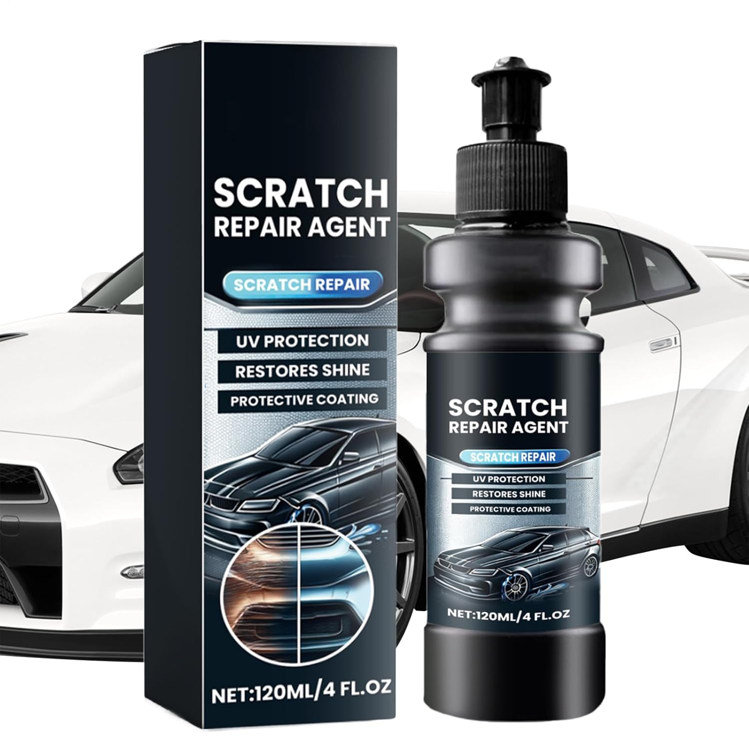 Scratch Remover for Vehicles - Automotive Scratch Remover - 120ML Coating Repair Wax Polisher for Detailing Finish Restoration Auto RV Boat Motorcycle Tractor Truck Marine image number 6