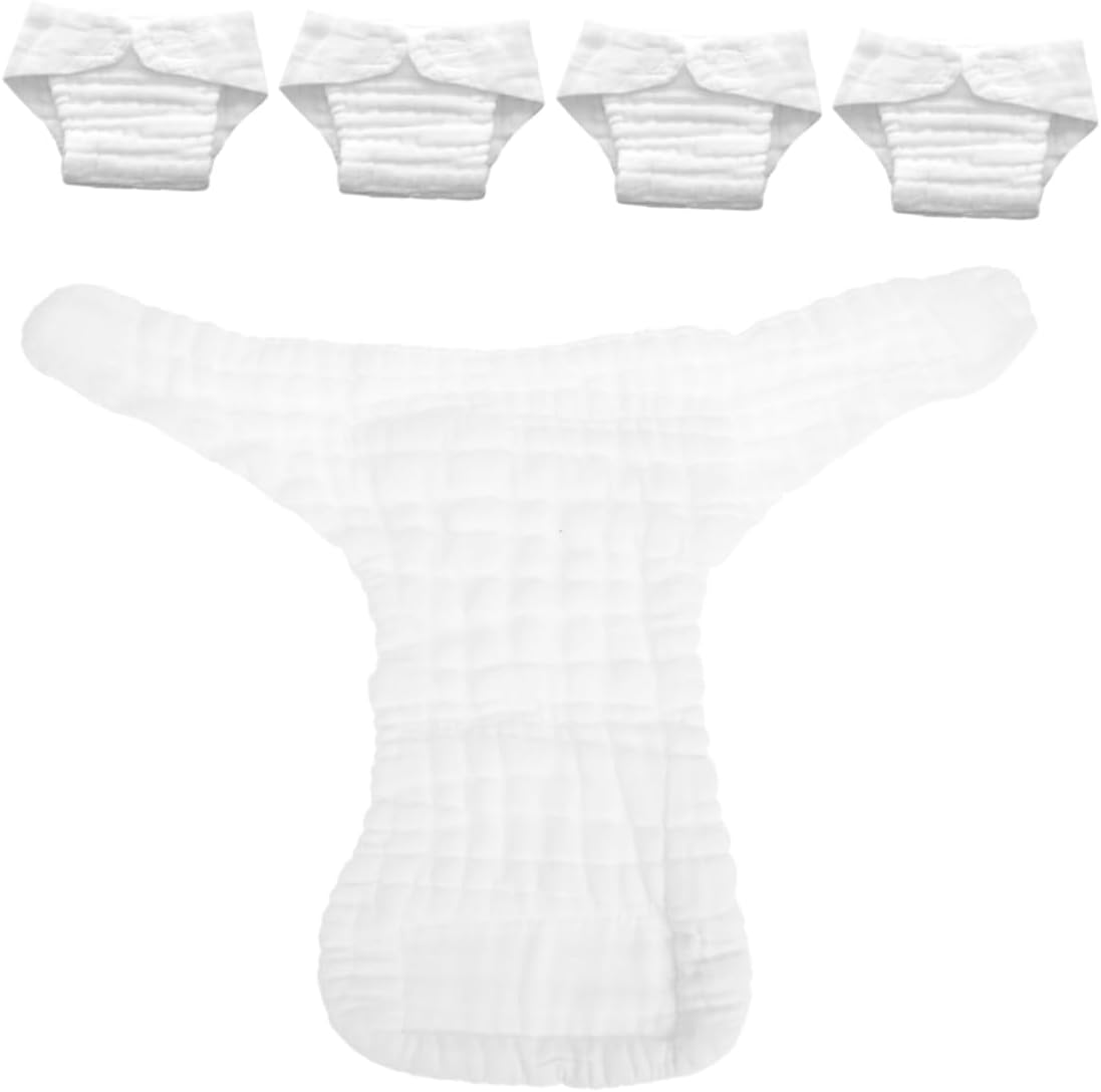 5Pcs Cotton Nappy Liners Boy Girl Diapers Newborns Washable Reusable Soft Nappy Inserts for Toddlers Swim Diaper Inserts