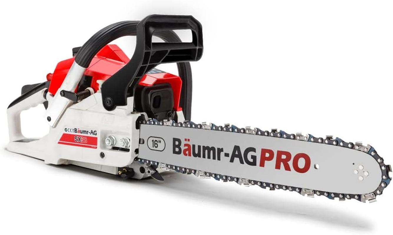 Baumr-Ag 38CC Petrol Chainsaw Commercial 16 Inch Bar E-Start 3.2HP Pruning Chain Saw, Pro-Series SX38 image number 3