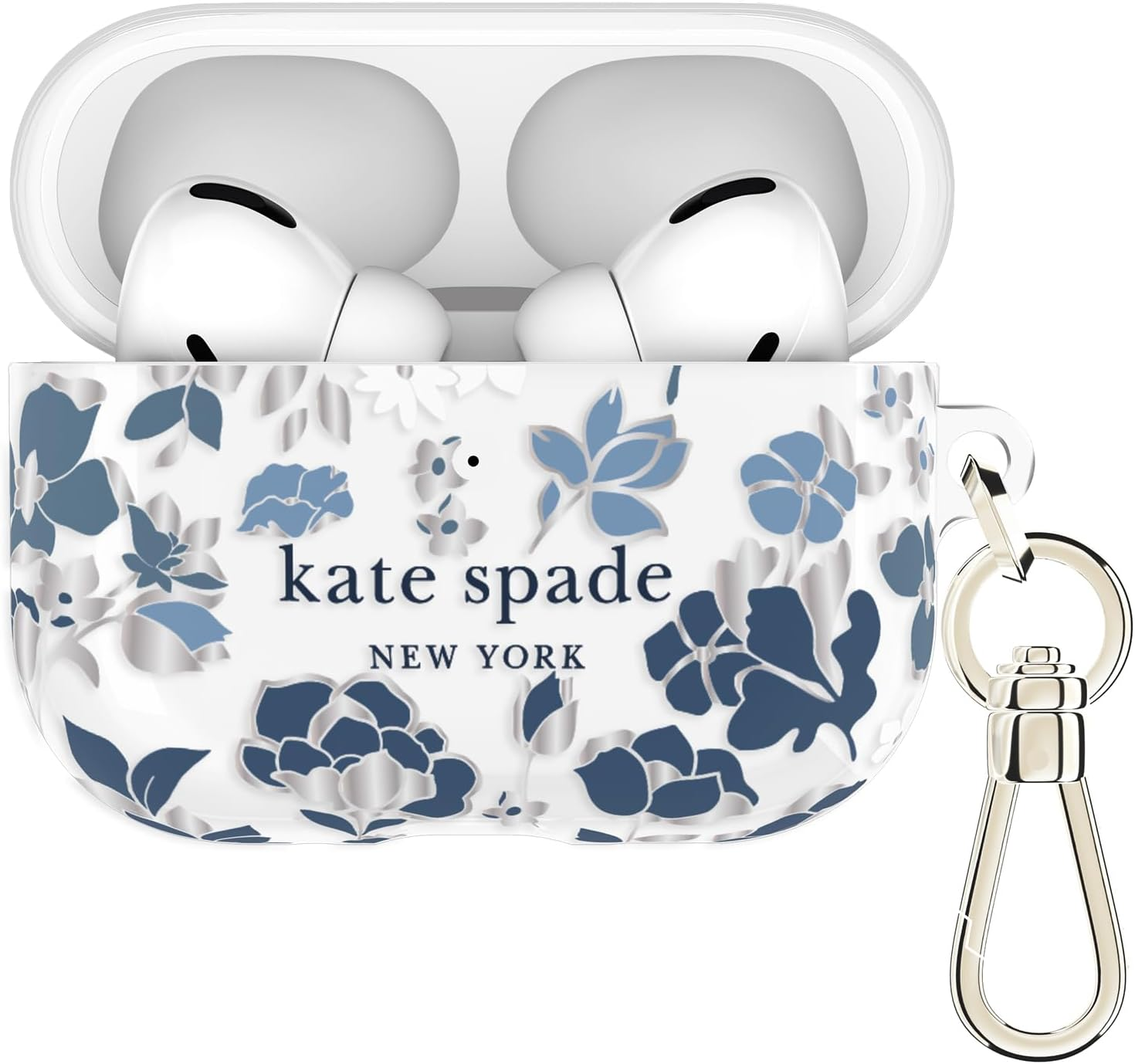 Kate Spade New York Airpods 4 Protective Case with Keychain Ring - Transparent Tortoise, Compatible with Airpods 4Th Generation