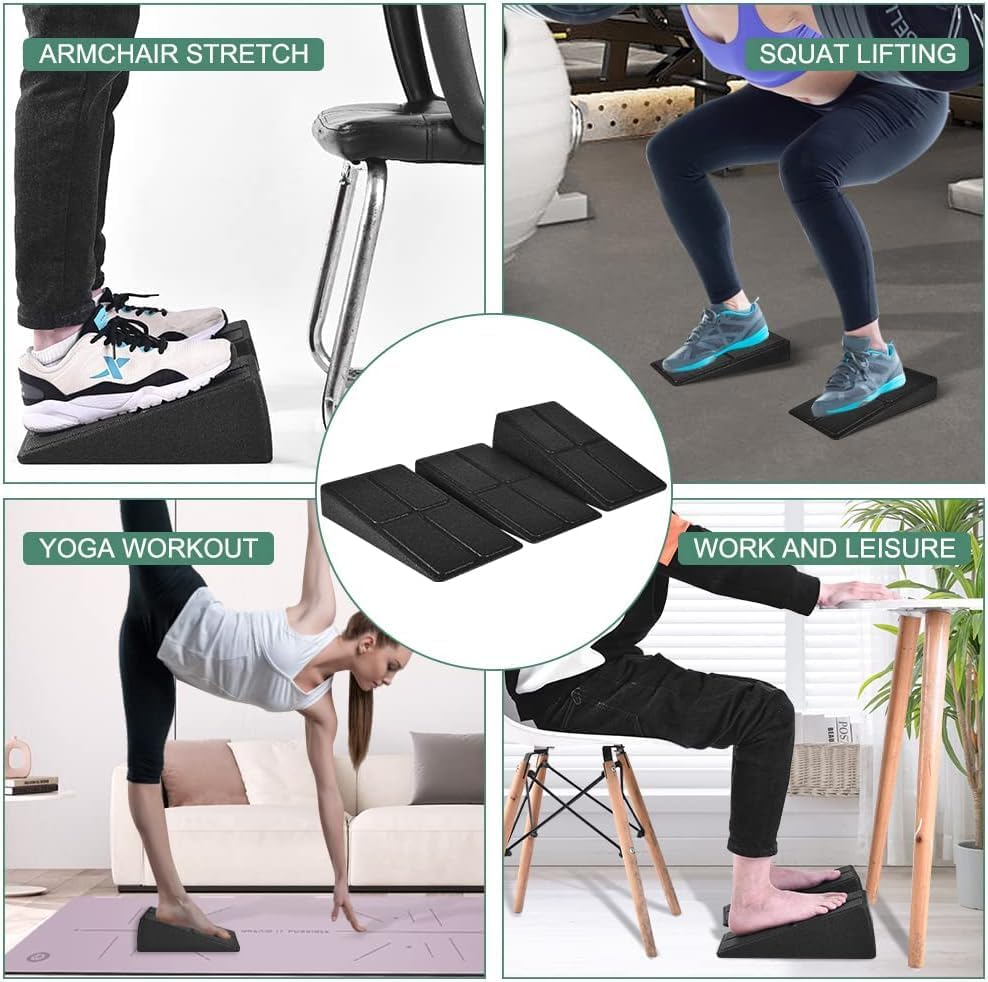 Ronluuu Squat Wedge - 236 KG Weight Capacity, Squat Stance Support Block, Slant Board for Calf Stretching, Balance & Training - Yoga Blocks image number 2