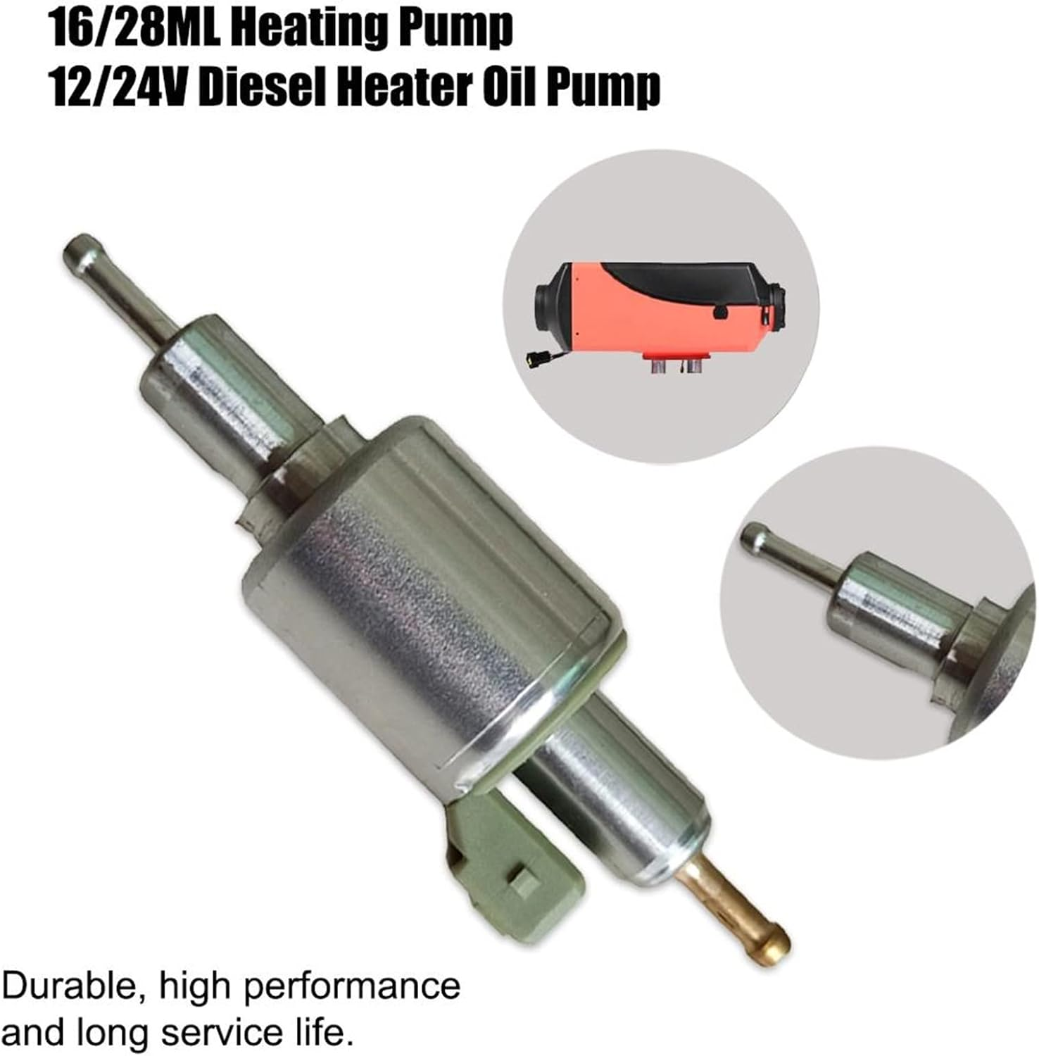 MGAVATPNPY 16/28ML Heating Pump 12/24V Diesel Heater Oil Pump Car Accessories 16Ml Parking Heater Fuel Pumps for 2KW-8KW 5KW Car Heater Automotive Heater Components(16Ml24V) - 16Ml12V image number 4