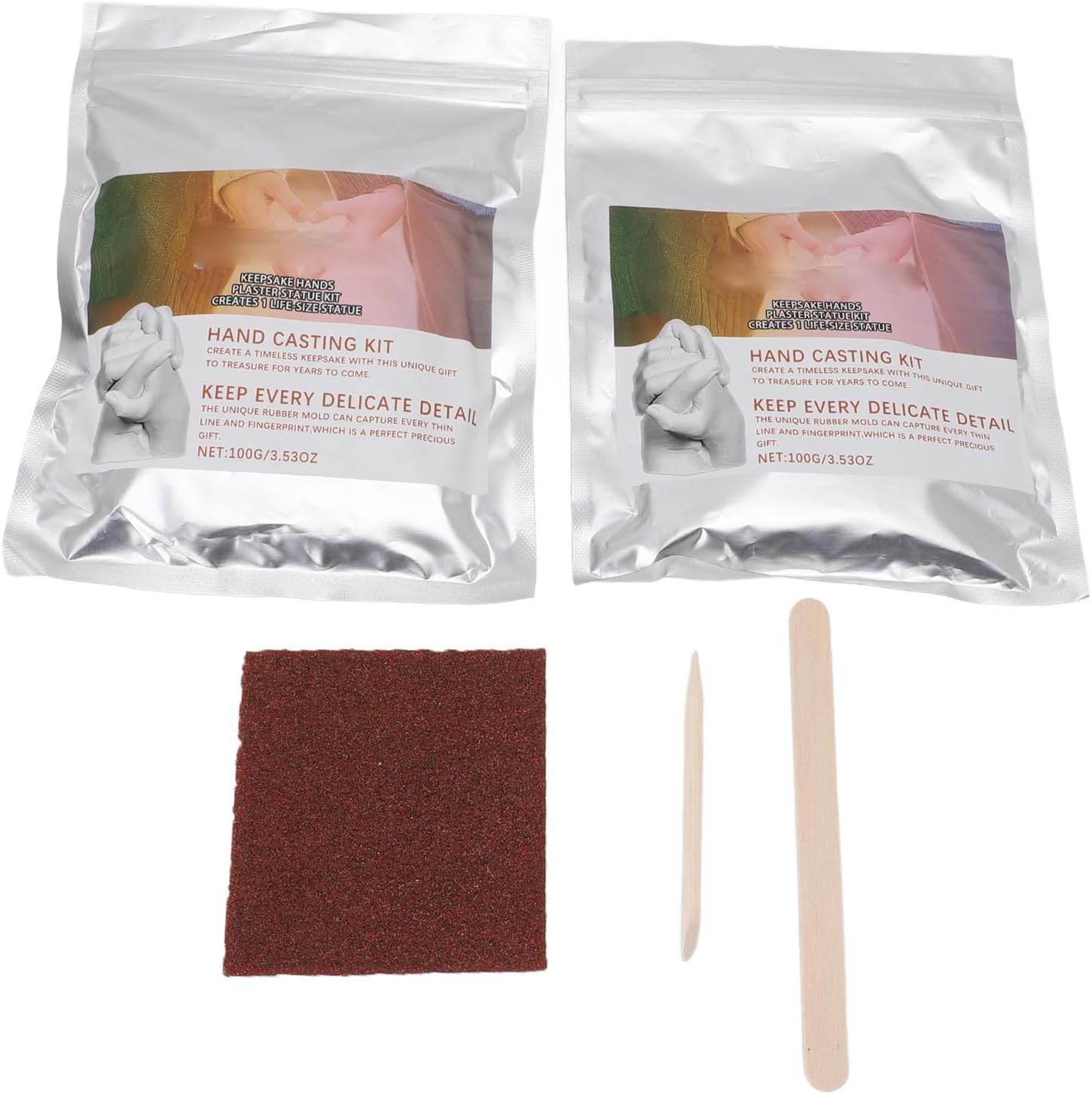 All Ages Molding Powder Craft Kit Hand Casting Supplies with Dual Formulas, User Friendly DIY Kit for Couples, Art Therapy image number 6