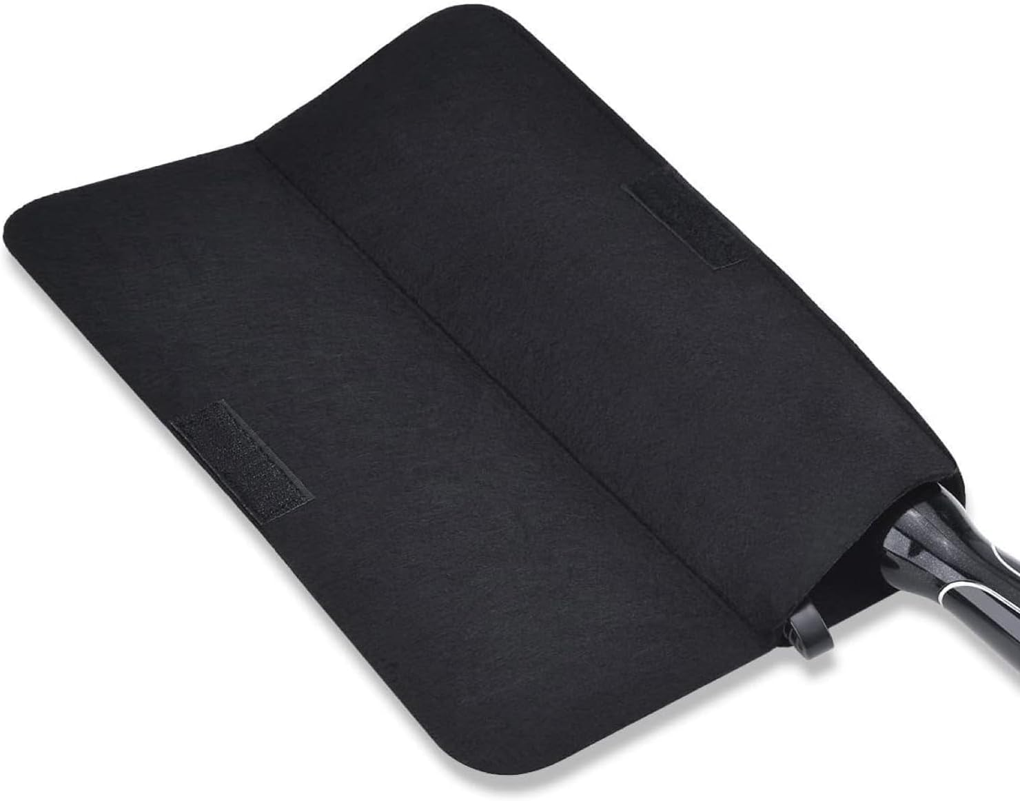 Glamza Hair Straightener Mat & Pouch - Made from Heat Resistant Safety Felt - Ideal for Home & Travel (Black)