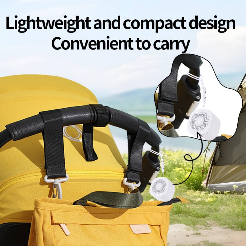 Epzia 2-In-1 Portable Sound Machine for Baby + Nightlight | White Noise Sound Machine for Baby with 10 Soothing Sounds & 7 Nightlight Modes | Travel Sound Machine Attaches to Strollers, Car Seats image number 6