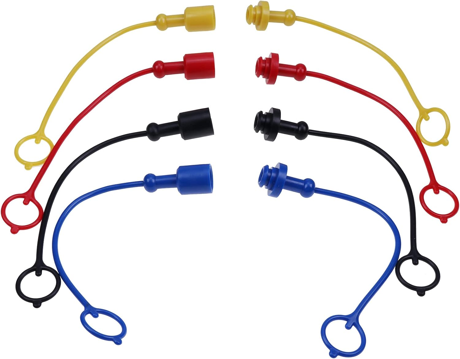 JZGRDN 8PK Hydraulic Quick Coupler Dust Cap & Plug Set Compatible with 1/4" John Deere 54D 60D 1023E 1025R 1026R 2025R 2026R 2032R 2036R 2038R 2305 2320 2720 2520 120R D120 D160 H120 H160 H165 X950R image number 2