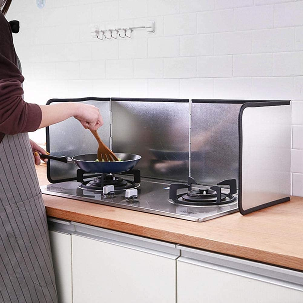 AUS Living Splatter Screen Guard for Stovetop, Kitchen, Sink. 4-Panel Arrangement (Large Size) Prevent Oil Splash, Non-Stick Material, Washable, Corrosion Resistant. Keep Your Kitchen Clean! image number 2